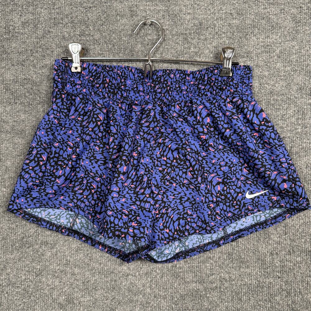 New Nike Womens Size Small Brief Lined Training Shorts Purple‎ Black HF4500-010